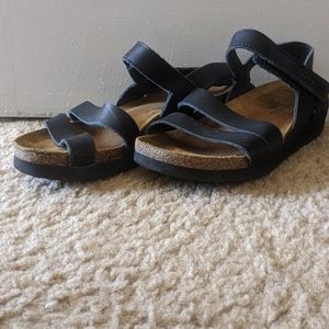 Black Tan Leather Naot Strappy Sandals 🤎🖤
